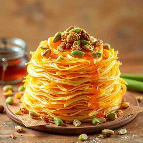 Egyptian Katkoota - Kataifi Shredded Phyllo Dough Dessert